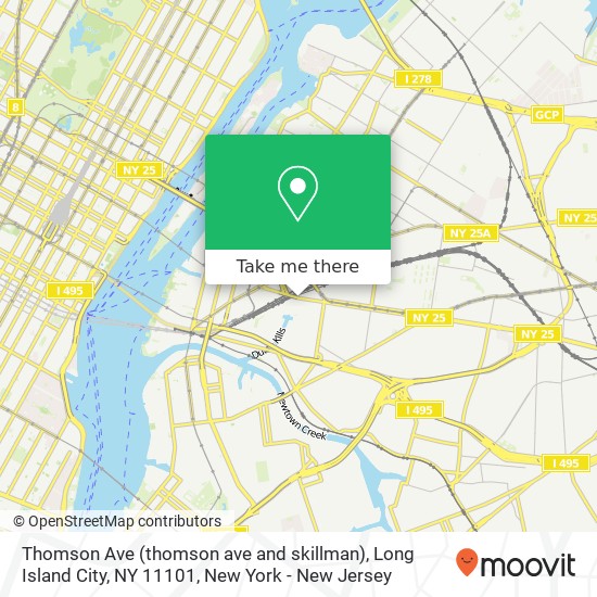 Thomson Ave (thomson ave and skillman), Long Island City, NY 11101 map