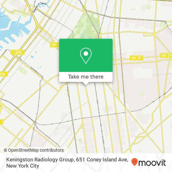 Mapa de Keningston Radiology Group, 651 Coney Island Ave