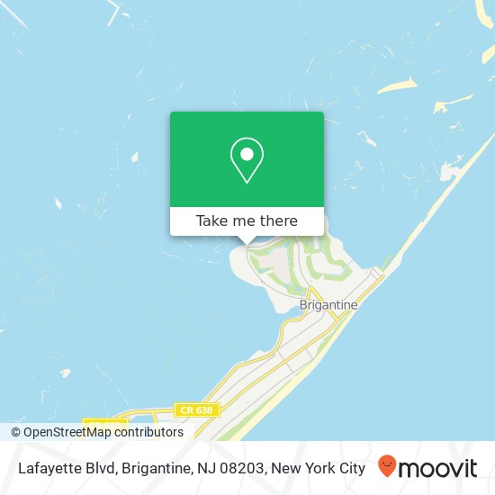 Mapa de Lafayette Blvd, Brigantine, NJ 08203