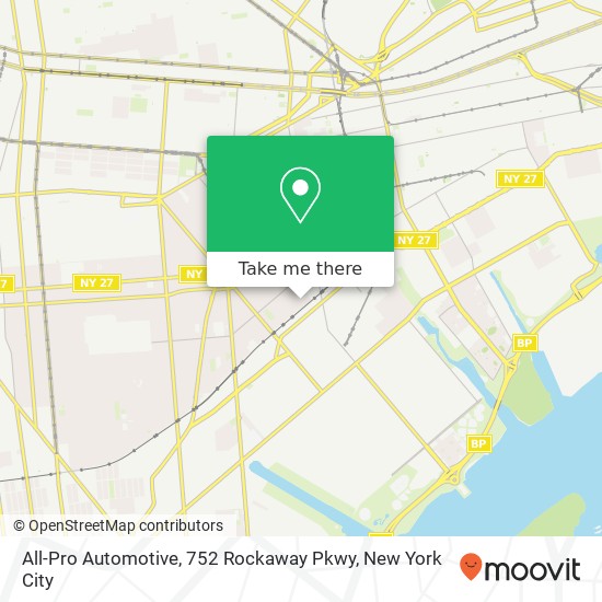 Mapa de All-Pro Automotive, 752 Rockaway Pkwy