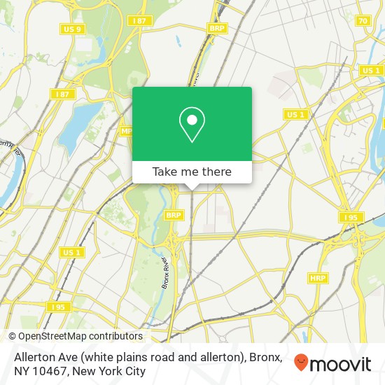 Allerton Ave (white plains road and allerton), Bronx, NY 10467 map