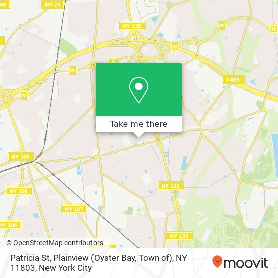 Patricia St, Plainview (Oyster Bay, Town of), NY 11803 map