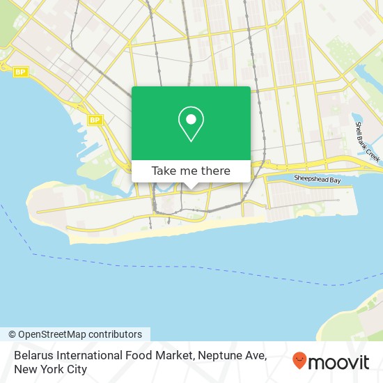 Belarus International Food Market, Neptune Ave map