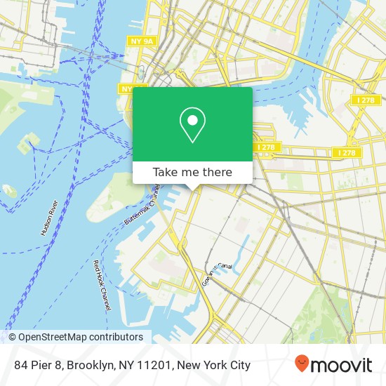 Mapa de 84 Pier 8, Brooklyn, NY 11201