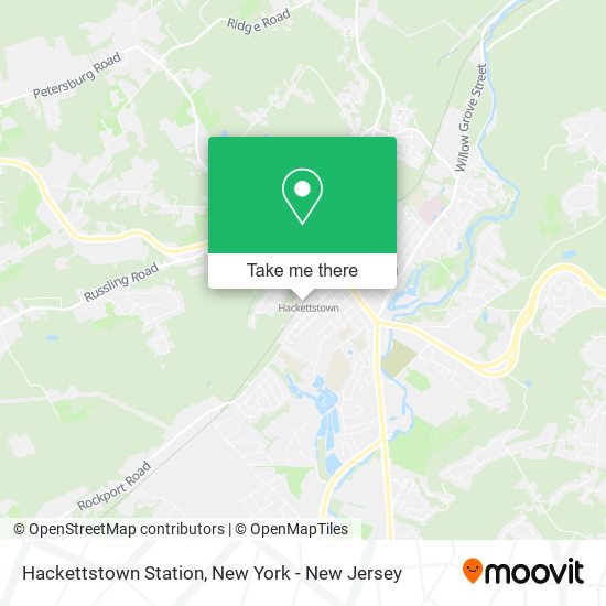 Hackettstown Station map