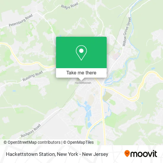 Hackettstown Station map