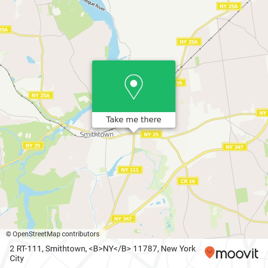 Mapa de 2 RT-111, Smithtown, <B>NY< / B> 11787
