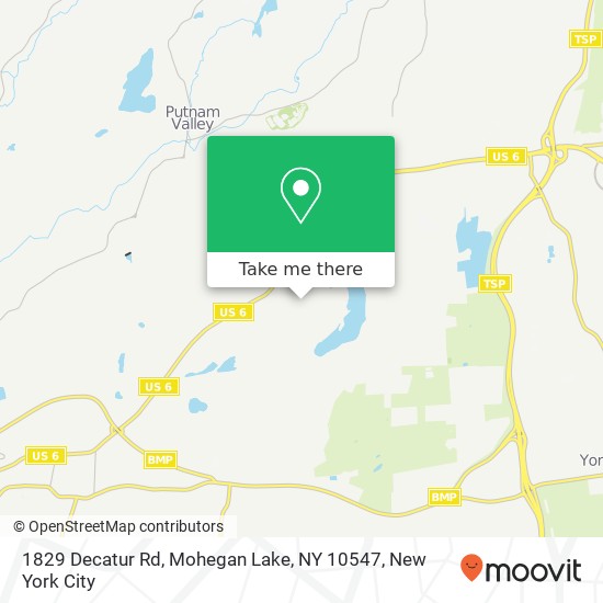 Mapa de 1829 Decatur Rd, Mohegan Lake, NY 10547