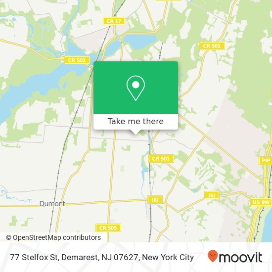 Mapa de 77 Stelfox St, Demarest, NJ 07627