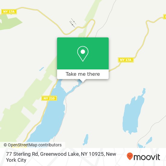 Mapa de 77 Sterling Rd, Greenwood Lake, NY 10925