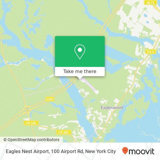 Mapa de Eagles Nest Airport, 100 Airport Rd