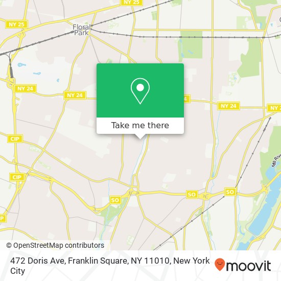 Mapa de 472 Doris Ave, Franklin Square, NY 11010