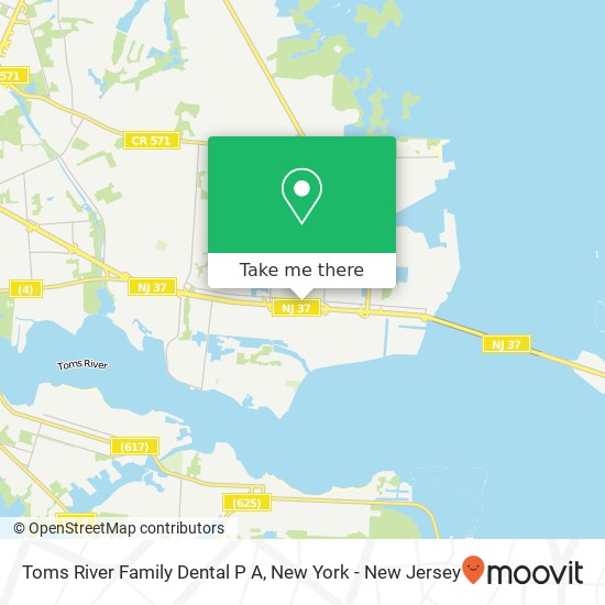 Toms River Family Dental P A, 2224 Route 37 E map