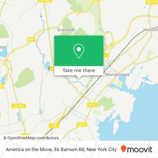 Mapa de America on the Move, 36 Barnum Rd