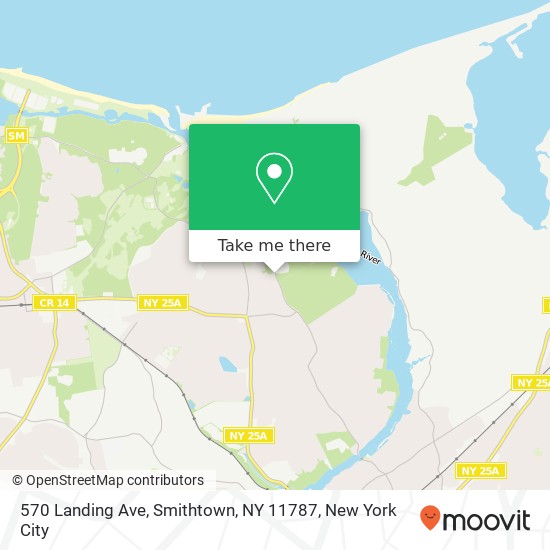 Mapa de 570 Landing Ave, Smithtown, NY 11787
