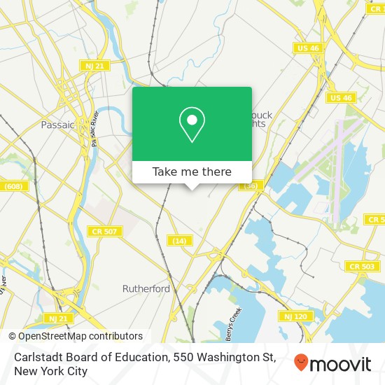 Mapa de Carlstadt Board of Education, 550 Washington St