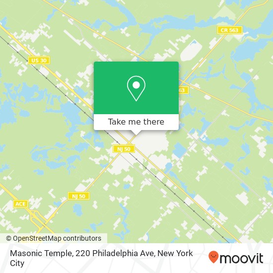 Mapa de Masonic Temple, 220 Philadelphia Ave