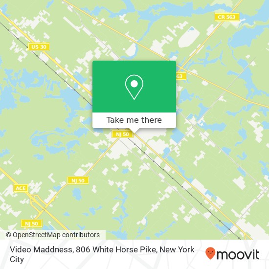 Video Maddness, 806 White Horse Pike map