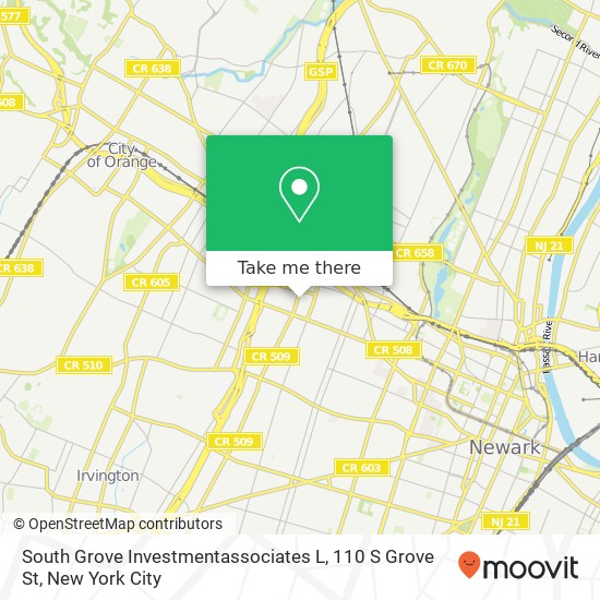 Mapa de South Grove Investmentassociates L, 110 S Grove St