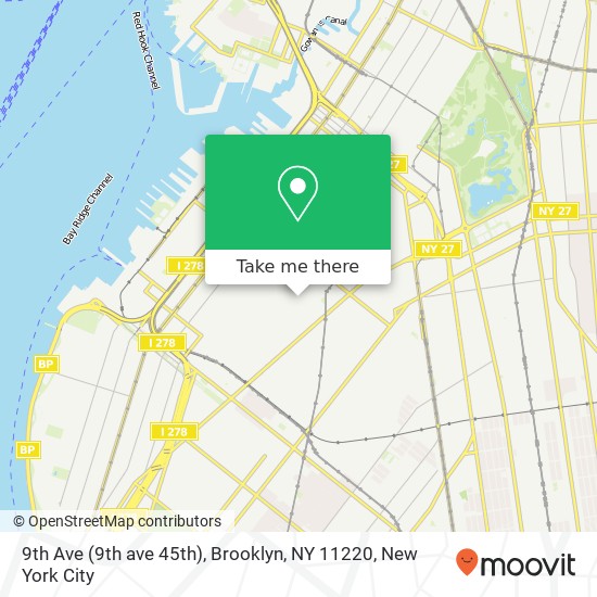 Mapa de 9th Ave (9th ave 45th), Brooklyn, NY 11220