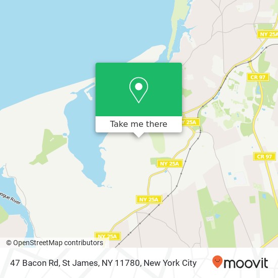 47 Bacon Rd, St James, NY 11780 map