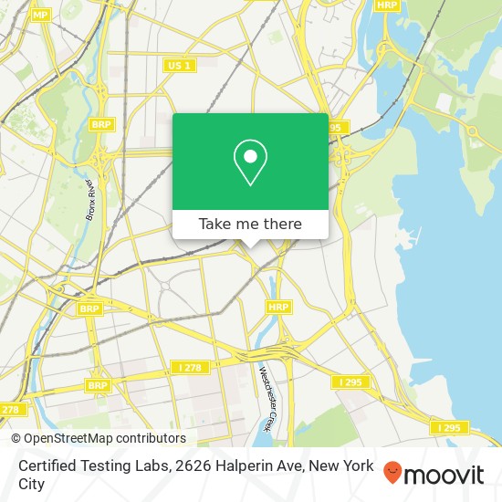 Certified Testing Labs, 2626 Halperin Ave map