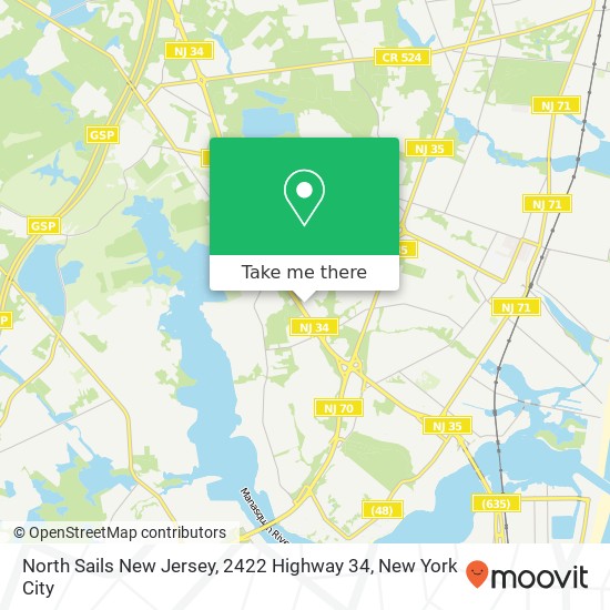 North Sails New Jersey, 2422 Highway 34 map