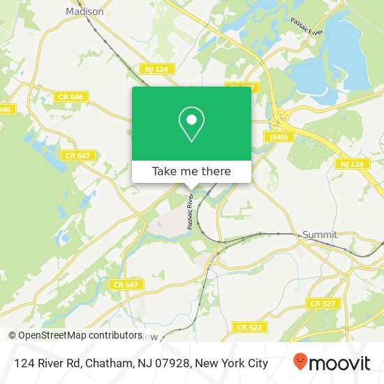 124 River Rd, Chatham, NJ 07928 map