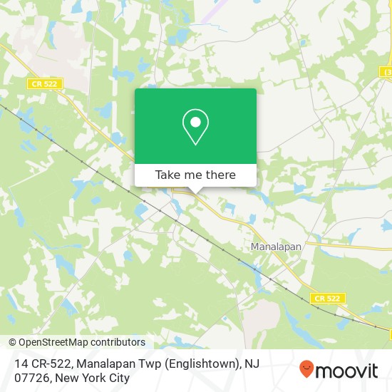 14 CR-522, Manalapan Twp (Englishtown), NJ 07726 map