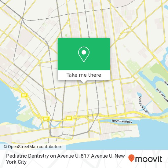 Pediatric Dentistry on Avenue U, 817 Avenue U map
