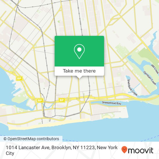 Mapa de 1014 Lancaster Ave, Brooklyn, NY 11223