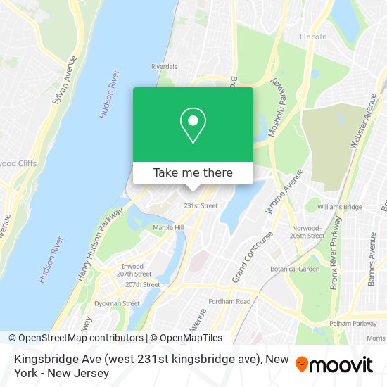 Kingsbridge Ave (west 231st kingsbridge ave) map