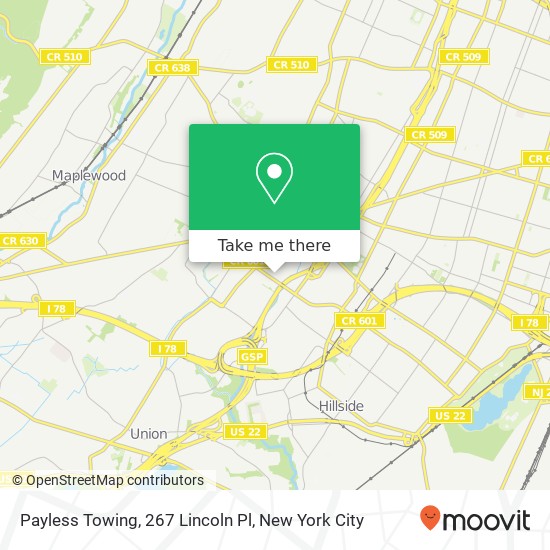 Mapa de Payless Towing, 267 Lincoln Pl