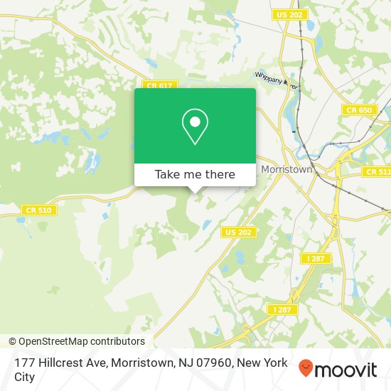 177 Hillcrest Ave, Morristown, NJ 07960 map