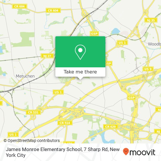 Mapa de James Monroe Elementary School, 7 Sharp Rd