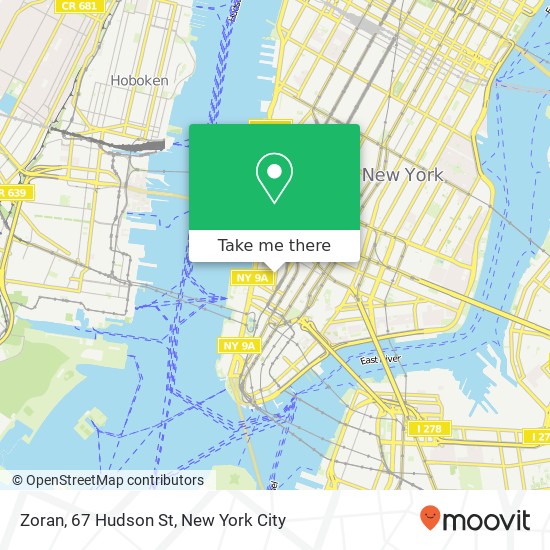 Mapa de Zoran, 67 Hudson St