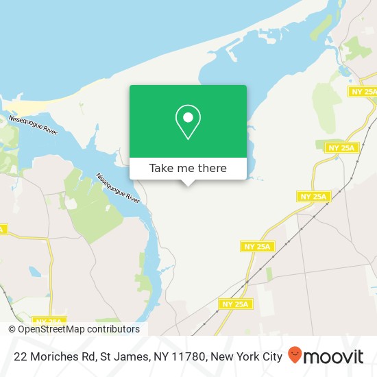 Mapa de 22 Moriches Rd, St James, NY 11780