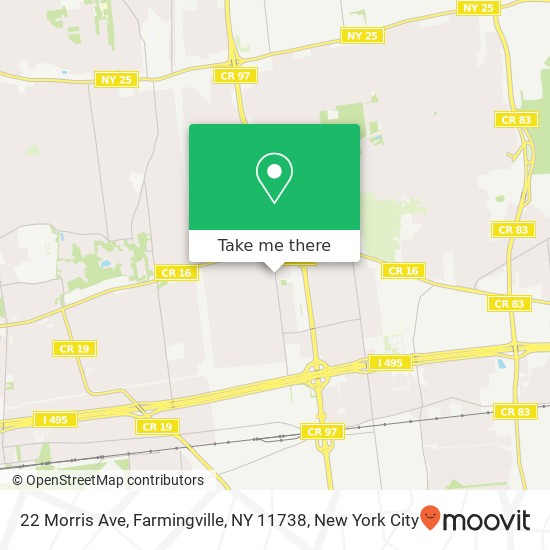 22 Morris Ave, Farmingville, NY 11738 map