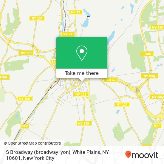 Mapa de S Broadway (broadway lyon), White Plains, NY 10601