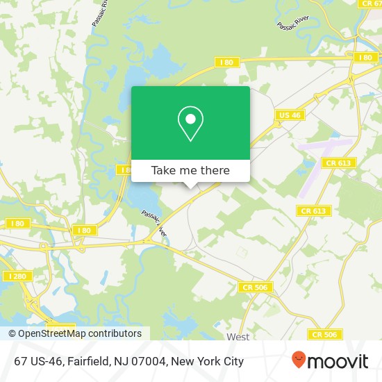Mapa de 67 US-46, Fairfield, NJ 07004