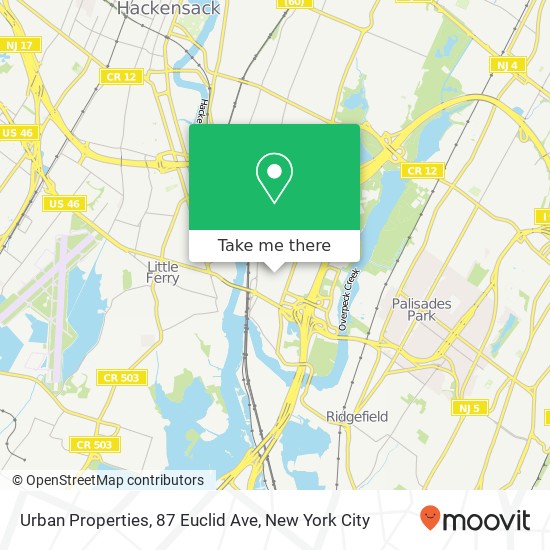 Urban Properties, 87 Euclid Ave map