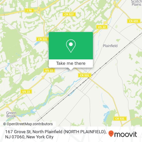 167 Grove St, North Plainfield (NORTH PLAINFIELD), NJ 07060 map