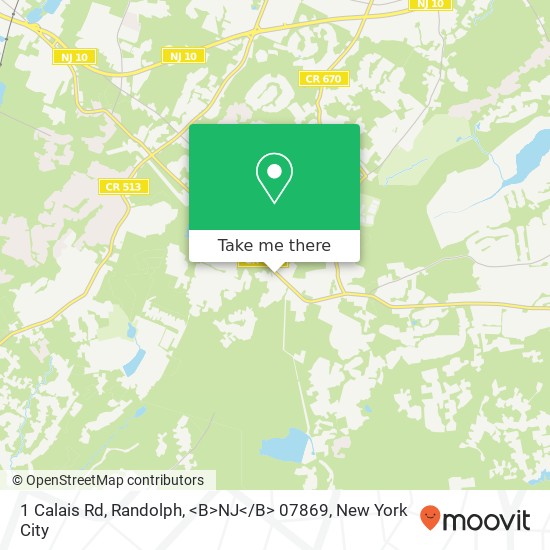 1 Calais Rd, Randolph, <B>NJ< / B> 07869 map