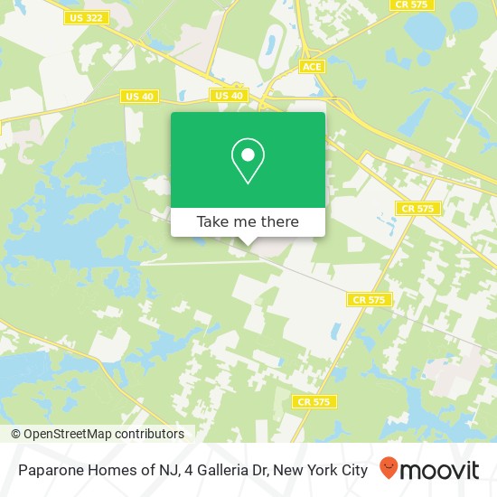 Mapa de Paparone Homes of NJ, 4 Galleria Dr