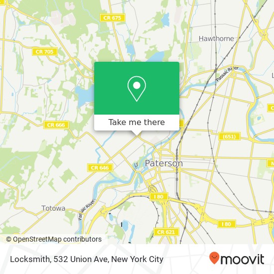 Mapa de Locksmith, 532 Union Ave
