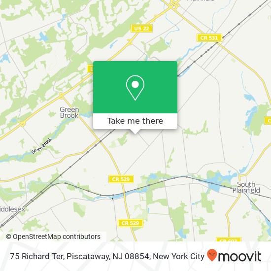 Mapa de 75 Richard Ter, Piscataway, NJ 08854