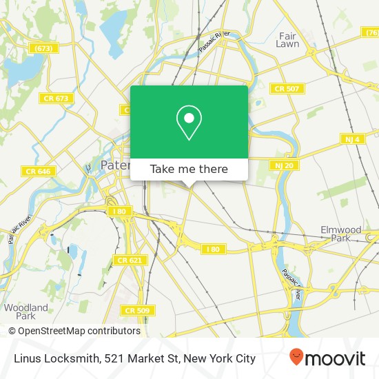 Linus Locksmith, 521 Market St map
