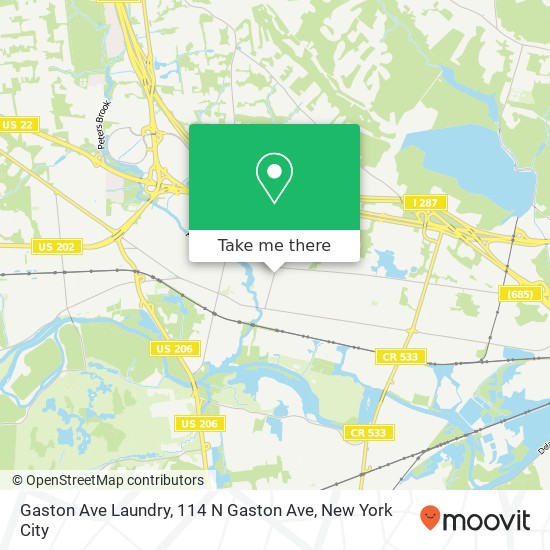 Mapa de Gaston Ave Laundry, 114 N Gaston Ave