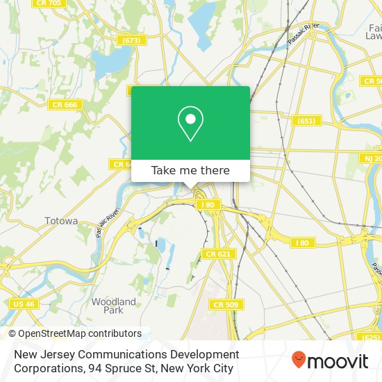 Mapa de New Jersey Communications Development Corporations, 94 Spruce St