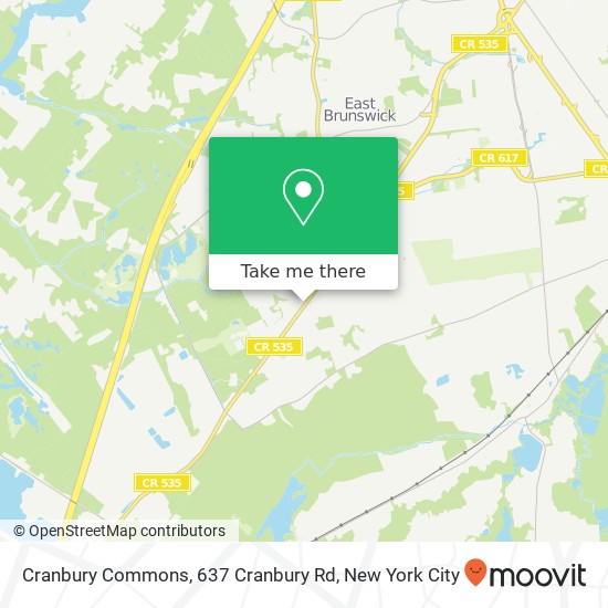 Mapa de Cranbury Commons, 637 Cranbury Rd